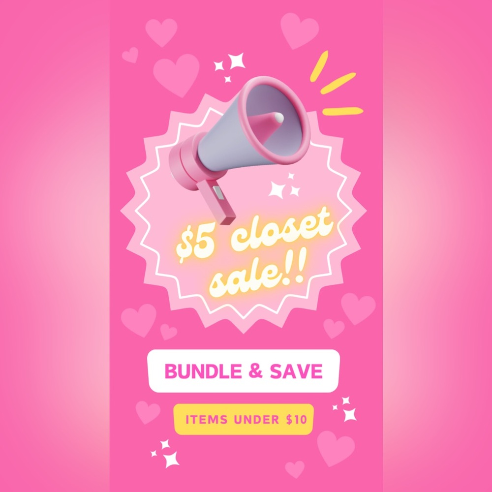 $5 Closet Sale!! Read Description